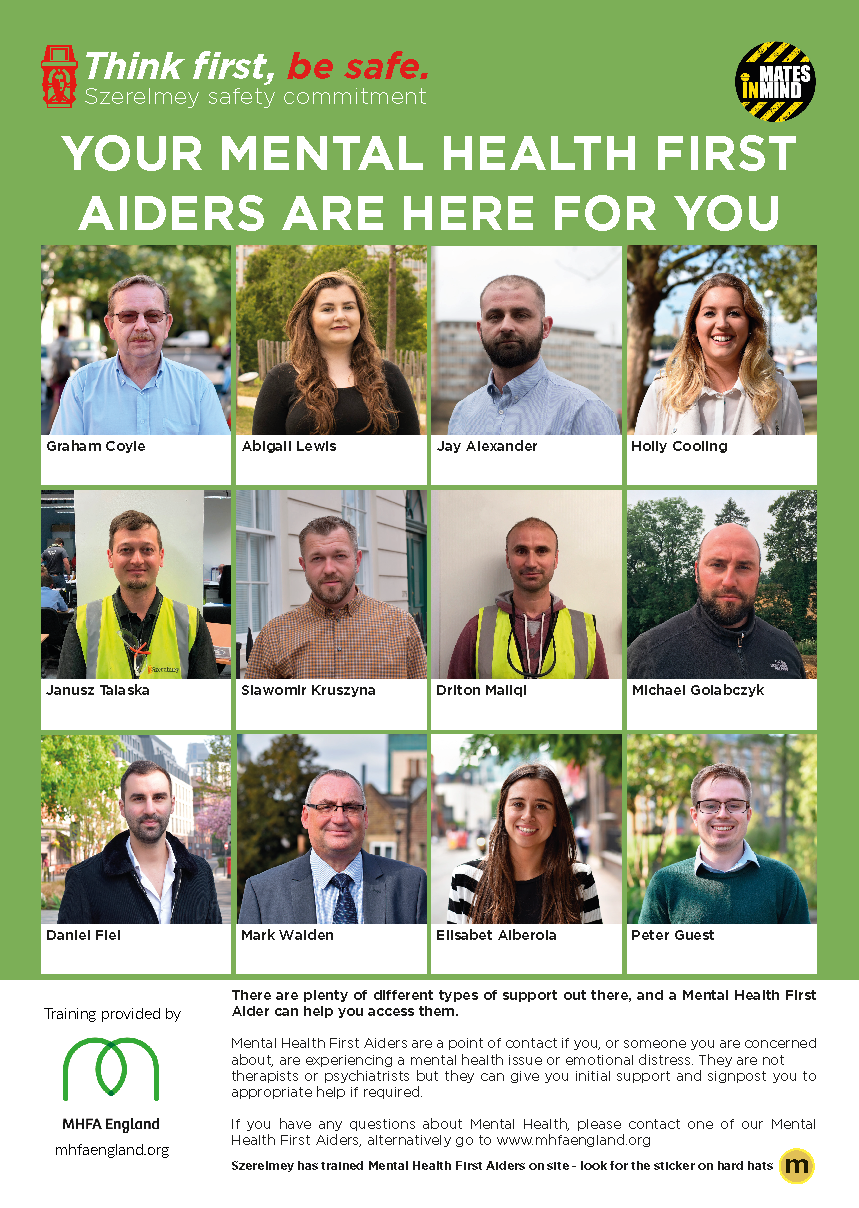 Your Mental Health First Aiders are here for you - Szerelmey