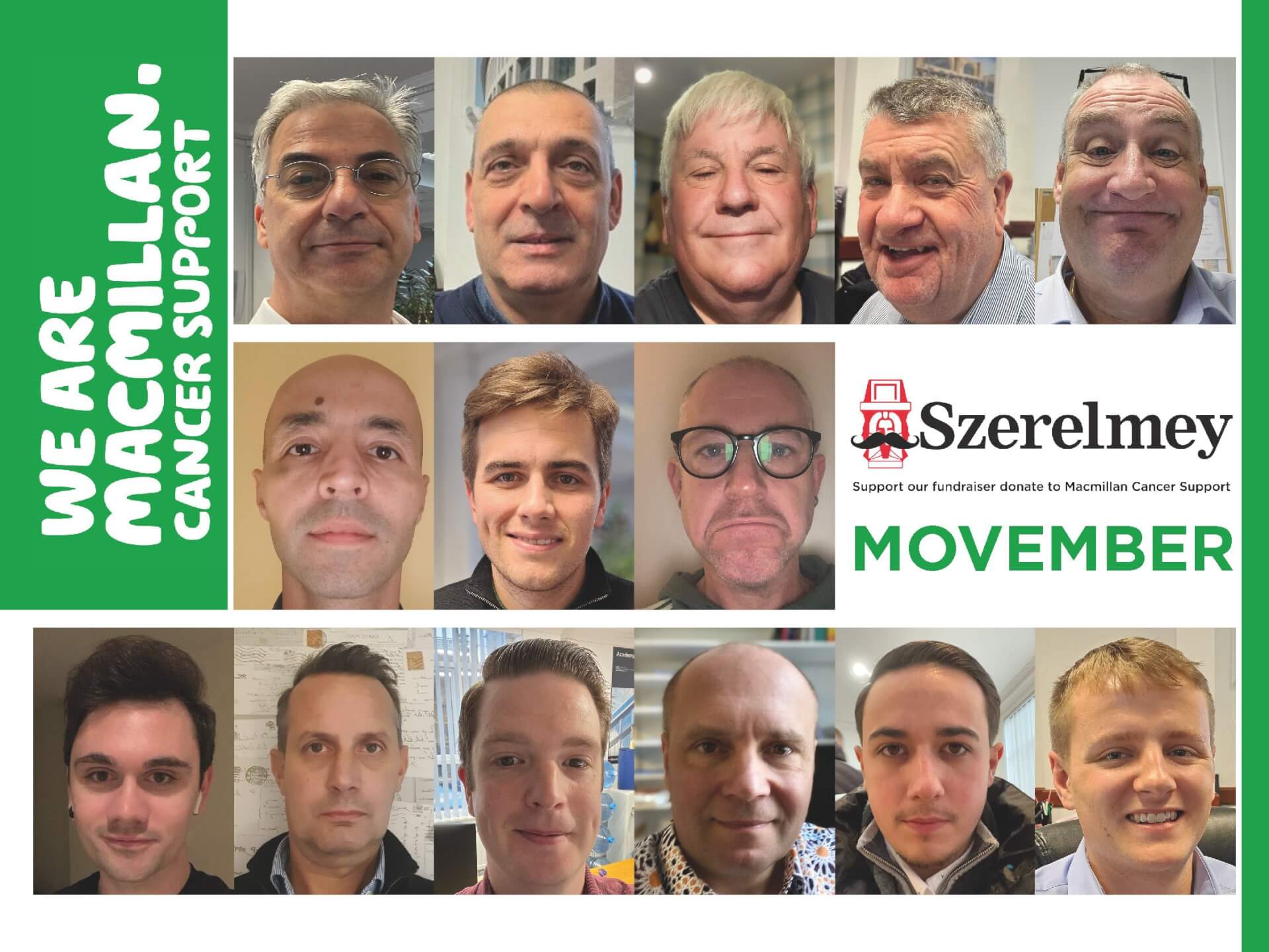 Szerelmey's Movember Fundraiser for Macmillan Cancer Support - Szerelmey